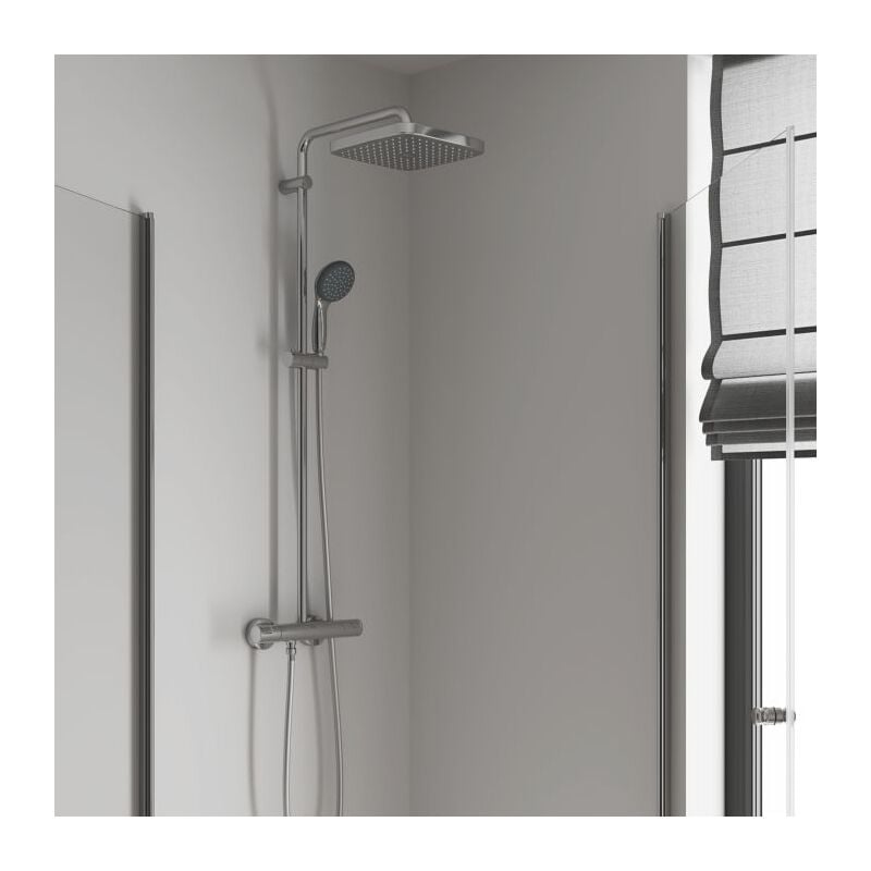 Grohe Vitalio Start System Duschsystem Mit Thermostat Chrom Wandmontage Cube Flex