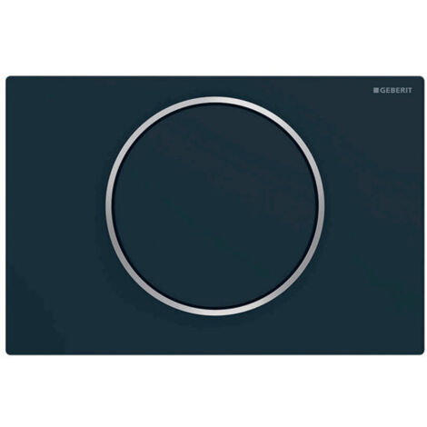 Geberit Sigma 10 Round Betätigungsplatte 115758145 schwarz matt lackiert, Designringe poliert