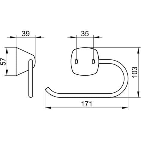 Keuco City.2 Toilettenpapierhalter 02762010000 offene Form, verchromt