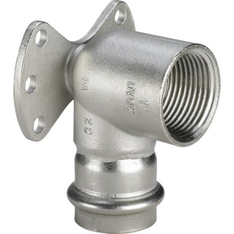 Viega Sanpress Inox Wandscheibe 437268 22mmxRp 1/2, Stahl nichtrostend, SC-Contur (1/3)
