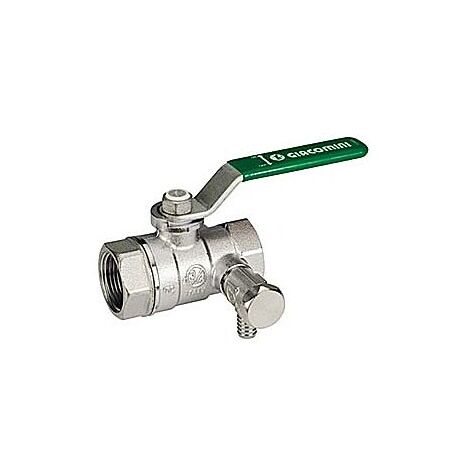 Giacomini Kugelhahn R250WS 250SX144 3/4", mit Entleerung, grüner Hebelgriff