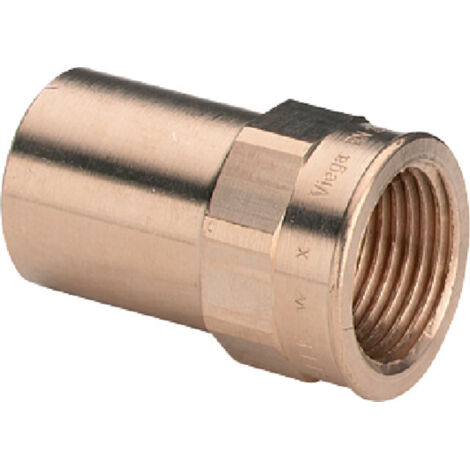 Viega Sanpress Einsteckstück 135430 42 mm x Rp 1 1/2, Rotguss oder Siliziumbronze, Einsteckende