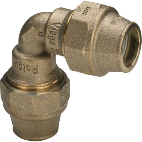 Viega Maxiplex Winkelkupplung 362201 Ø 25 mm, 90Grad, Rotguss, mit Verschraubung (1/3)