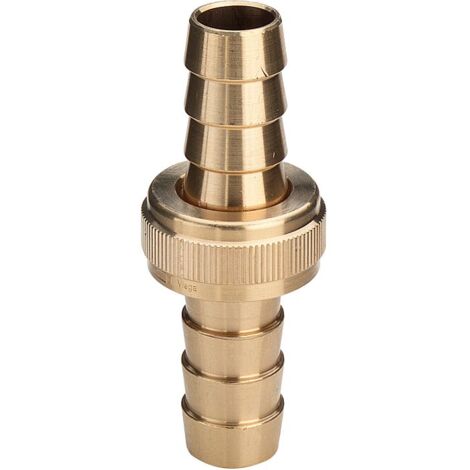 Viega Schlauchverschraubung 113384 1/2" x G 3/4, Messing, flachdichtend, Rändelüberwurfmutter (1/3)