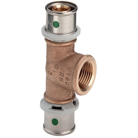 Viega Sanfix-P T-Stück 631697 32 x Rp 1/2 x 32 mm, mit SC-Contur, Rotguss