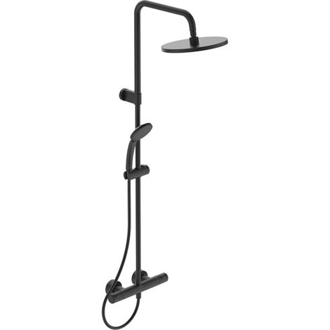 Ideal Standard Ceratherm T25 Duschsystem A7546XG Silk Black, mit Thermostat Aufputz