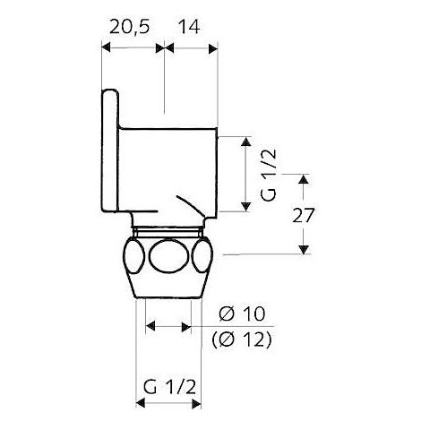 Schell Wandscheibe 270080699 1/2"x10mm chrom mit Quetschverschraubung