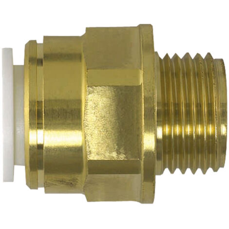 Messing-Einschraubverbinder Ø 15 mm x 1/2 Zoll AG – für Kupferrohr und Speedpex-Rohr – Sanitär- und Heizungsanwendungen – John Guest Speedfit (1/2)
