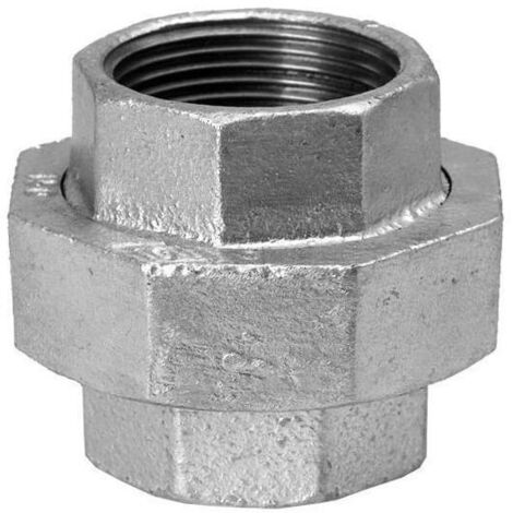 Hermann Schmidt Temperguss Verschraubung DN 15, 1/2" konisch dichtend, Innengewinde, verzinkt