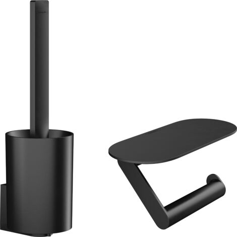 hansgrohe WallStoris Toilettenset 27969670 aus Kunststoff, Mattschwarz (1/7)