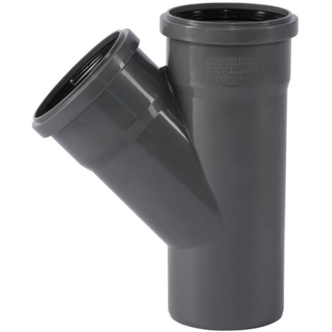 Ostendorf 174200 HTSafe Rohr Abzweig Abzweigung DN90/90/45 Grad Abflussrohr grau