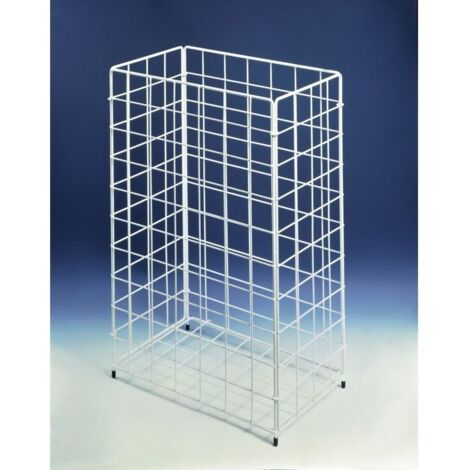 CWS Papierkorb 903102000  aus Stahldraht, weiss, Inhalt ca. 60l, zusammenklappbar, aus Stahldraht (1/2)