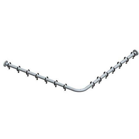 Keuco Plan Brausevorhangstangen Set 14939011000 für Eck Dusche 100 x 100 cm, chrom