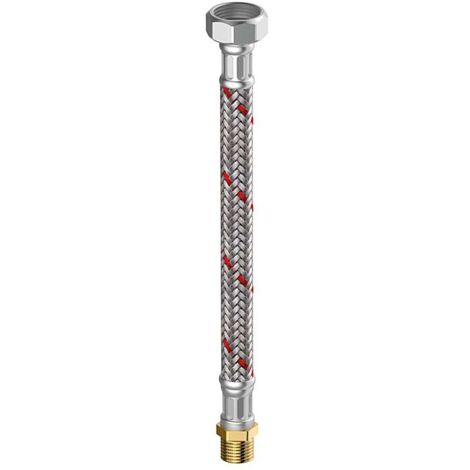 Flamco Meiflex Panzerschlauch M4315.1107.50 3/4" x 3/4" IG/AG, 12 x 500 mm, Edelstahl, Heizung/Klima