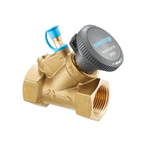 Oventrop HydroCom Strangabsperrventil 1062726 DN 20, Rp 3/4, PN 16, beiderseits Innengewinde, Messing