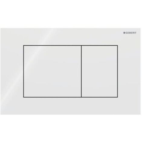 Geberit Sigma 40 Square Betätigungsplatte 115629SI1 Square, weiß, für 2-Mengen-Spülung, Round