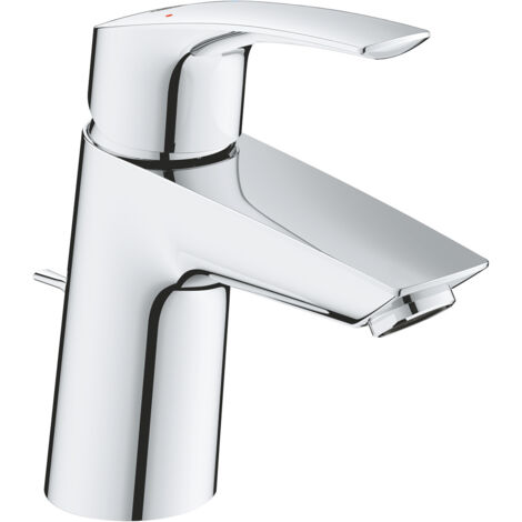 Grohe Eurosmart Waschtischarmatur 23965003 S-Size geneigt Version, chrom, Zugstangen-Ablaufgarnitur 1 1/4" (1/4)