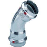 Viega Bogen 45 Grad mit SC Prestabo 1126 in 54mm Stahl verzinkt