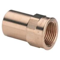 Viega Sanpress Einsteckstück 120917 22 mm x Rp 1/2, Rotguss oder Siliziumbronze, Einsteckende