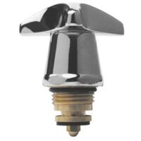 ASW Sanitär-Oberteil 453038 Markierung blau/rot 3/8", Messing, mit Metalldreisterngriff