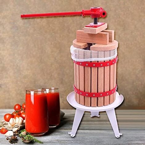 NAIZY Manuelle Obstpresse 6L - Saftpresse Für Äpfel, Trauben & Wein