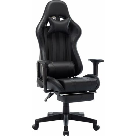 Bürostuhl mit einziehbarer Fußstütze, Lendenkissen & Kopfstütze Gaming Stuhl  kaufen bei