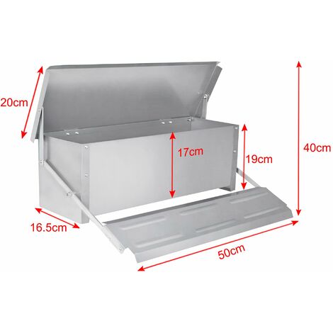 MUALROUS Hühnerfutterautomat Aus Edelstahl - 5kg Automatischer Futterspender Für Hühner & Geflügel