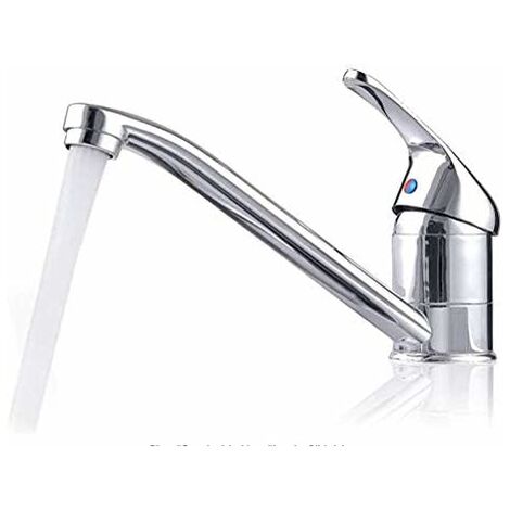 Waschtischarmatur Aus Edelstahl, Gebürstet Silber – 360° Drehbar, Mit Keramikkartusche, Einhebelmischer, 60 Cm Schläuche, Für Warm- Und Kaltwasser