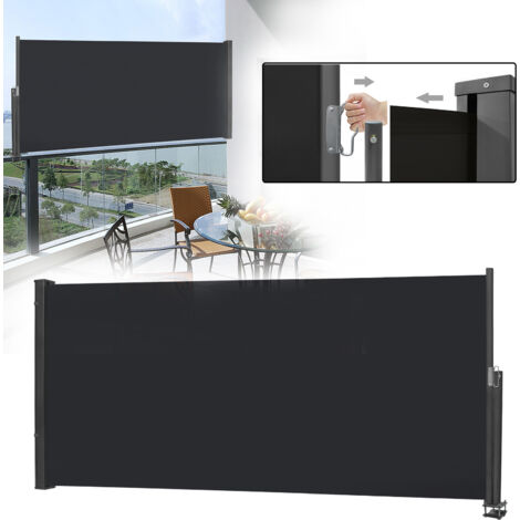 Seitenmarkise 100x300cm Balkon Sichtschutz Ausziehbar Seitenrollo 100
