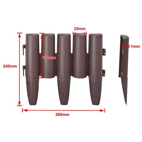 MAYTIIMO Rasenkante Steinoptik - Flexible Beetumrandung 25x10cm Mit Erdankern