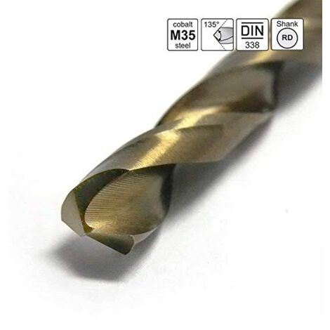 QUARKZMAN Metallbohrer Set 9mm - 4 Spiralbohrer Titanium Beschichtet - Für Edelstahl, Metall & Holz