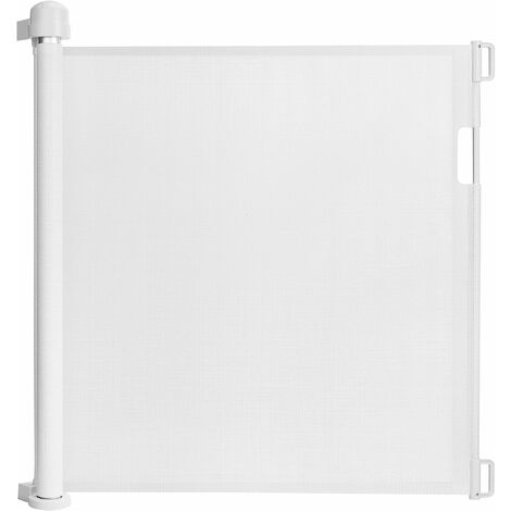 0-140 cm Ausziehbares Türschutzgitter für Babys & Haustiere  Treppenschutzgitter Weiß - Costway