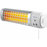 Purline – Chauffage halogène 1200W ultra-silencieux – Protection IPX4 – Pour salle de bain jusqu'à 15m2 – Technologie infrarouge carbone