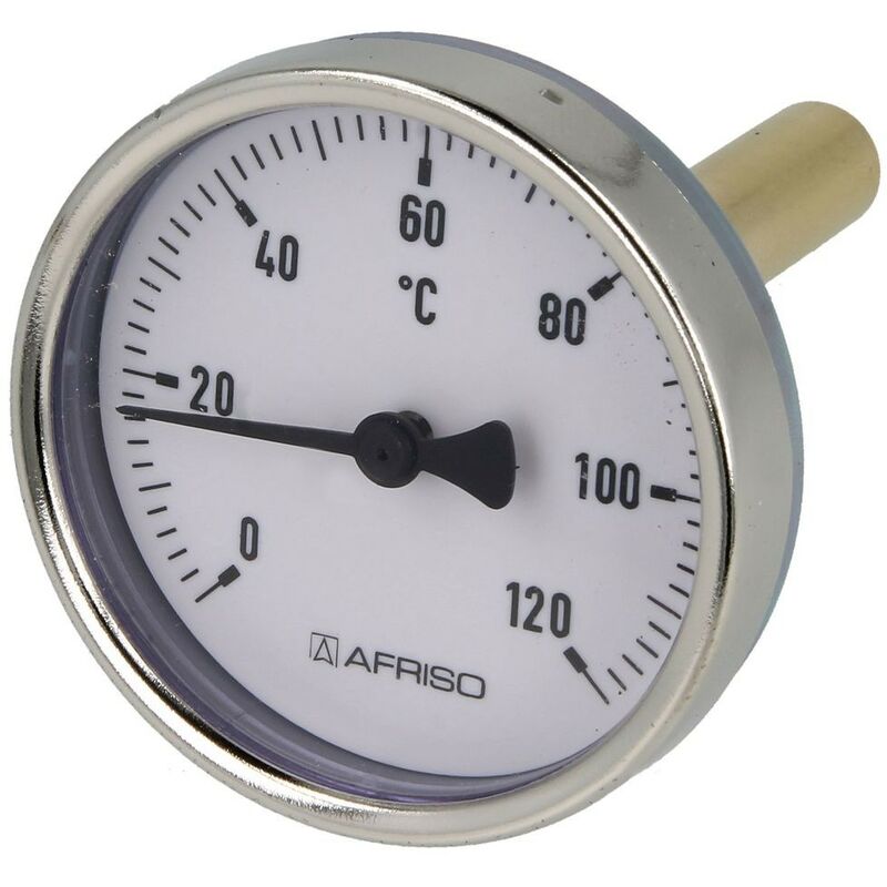 Anlegethermometer Ø 63 mm 0-120° Thermometer Zeigerthermometer für Rohre