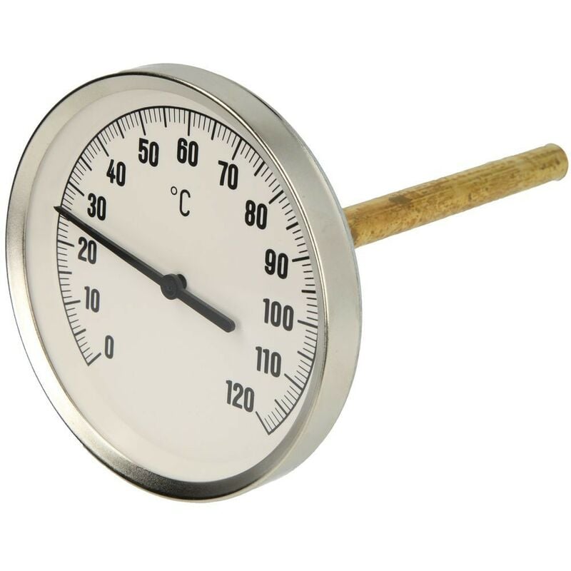Anlegethermometer Ø 63 mm 0-120° Thermometer Zeigerthermometer für