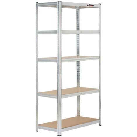 Two Bay Rhino Racking 180x90x45cm 5 tier Galvanised Heavy Duty Boltless ...