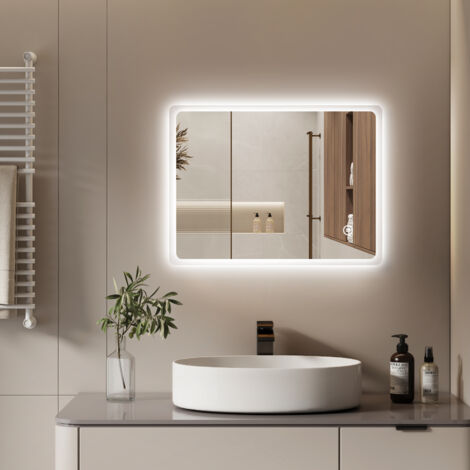 S'afielina Led Illuminated Bathroom Mirror With Light, Demister Pad 