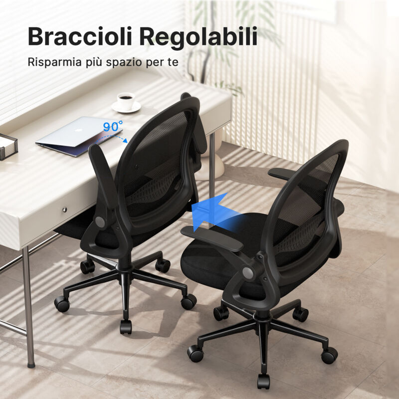 Poltrona da ufficio Confort Flex con braccioli regolabili
