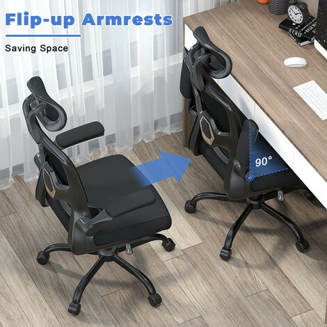 Naspaluro Sedia Da Ufficio Ergonomica Grigio Scuro - Poltrona Direzionale Con Sedile Largo, Schienale Reclinabile 135°, Braccioli Imbottiti, Altezza Regolabile (105-115cm), Rotelle Silenziose