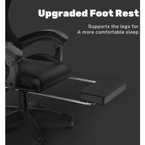 Sedia Da Gioco Ergonomica Con Poggiapiedi Retrattile - SITMOD In Pelle PU, Girevole 360° E Reclinabile Fino A 150°