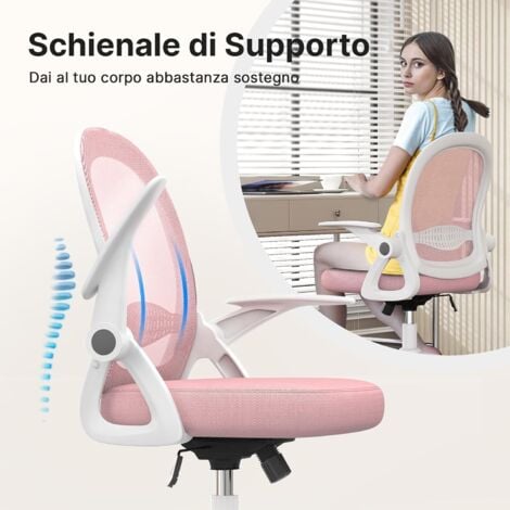 Sedia da Ufficio Ergonomica Sedie da Scrivania con Braccioli
