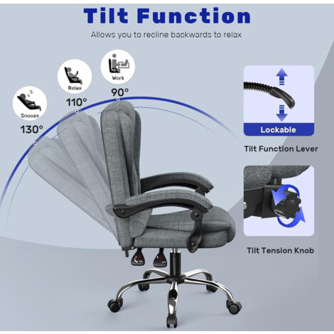 NAKAI Sedia Ergonomica Da Ufficio E Gaming Bianco/grigio – Regolabile, Traspirante, Con Supporto Lombare E Braccioli 3D