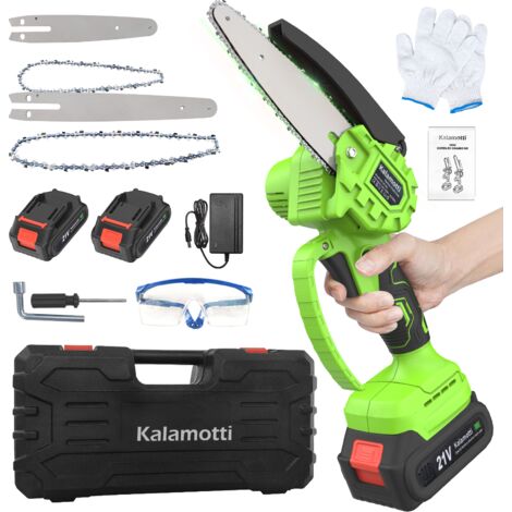 Motosega Elettrica A Batteria 6 Pollici - 700W, Brushless, 2 Batterie, Sicurezza 3 Livelli, Per Taglio Legno - Foto 6