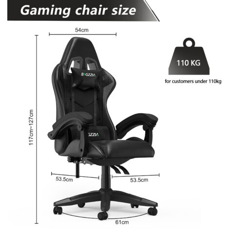 Sedia Gaming Bigzzia - Poltrona Ergonomica Regolabile In Pelle PU