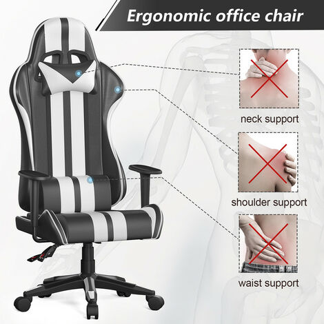 Sedia Ufficio Ergonomica Vansalute – Schienale Alto In Rete – Reclinabile 135° – Braccioli Regolabili – Supporto Lombare – Garanzia 5 Anni