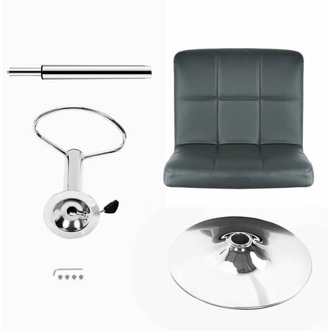 Un set di 2 sgabelli da bar in pelle PU, regolabile in altezza, sgabello da cucina con schienale per colazione, bar, bancone, bianco