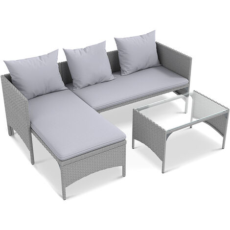 Bigzza Set di mobili da giardino in rattan - Mobili da giardino 3 set ...