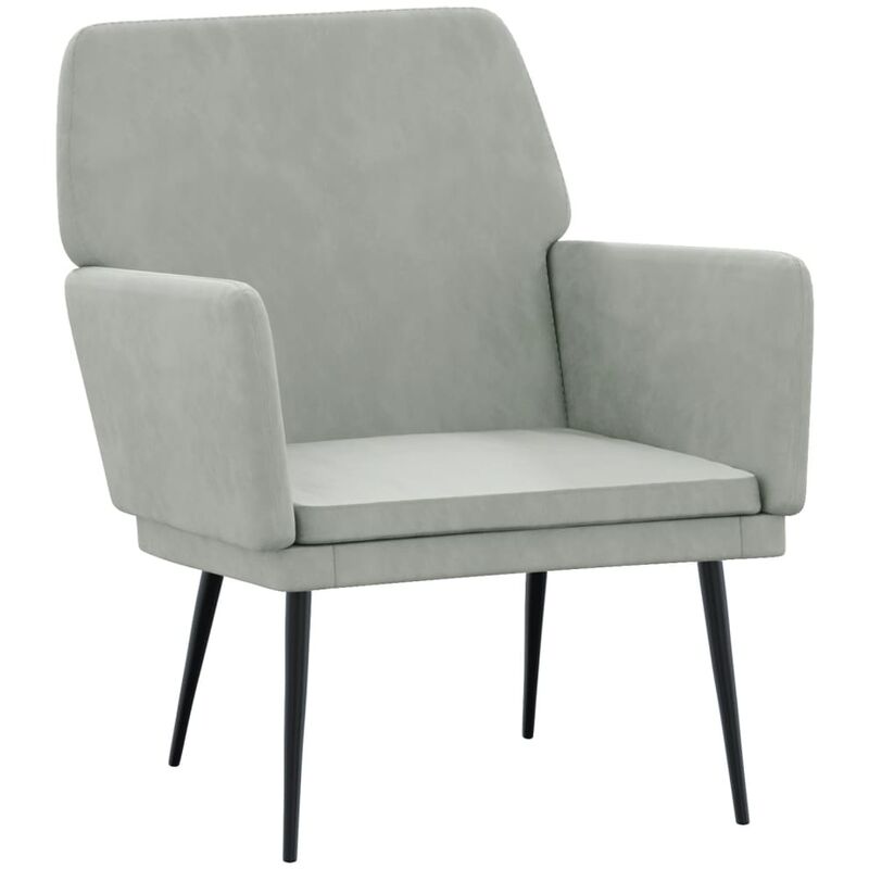 Poltrona，Poltrona da Salotto Design Moderno，Sedia Poltroncina Grigio Scuro  64x64x90 cm Velluto CVNIEV2796 MaisonChic