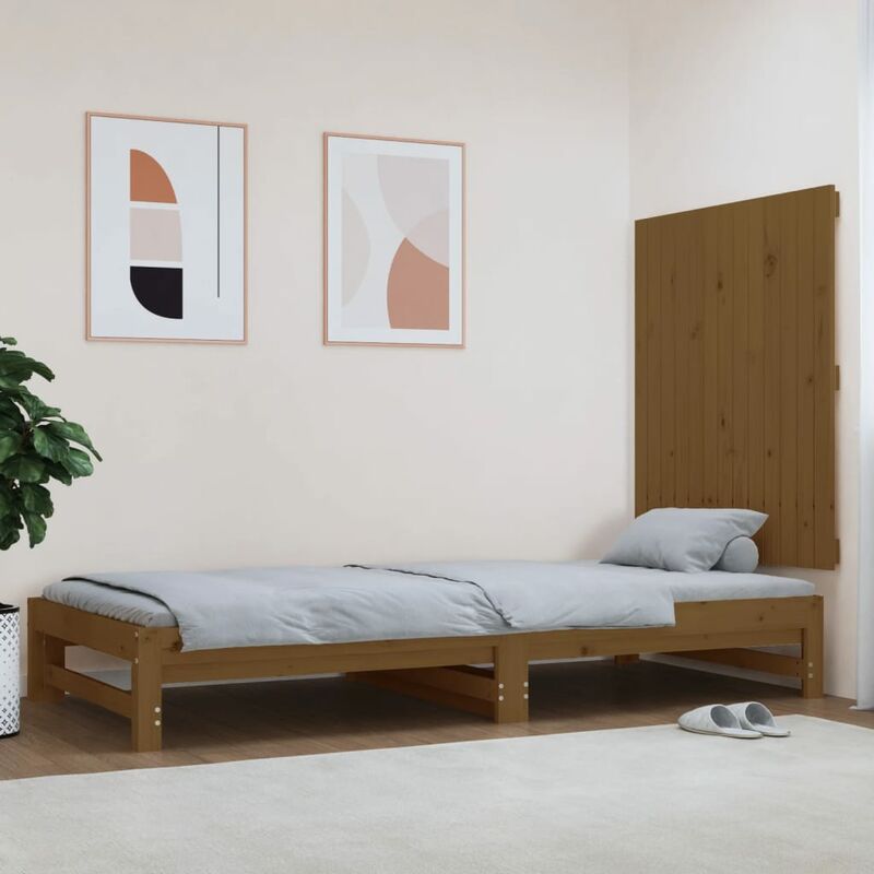 Testiera Letto Moderno,Testate Solido da Parete Bianca 95,5x3x90cm in Legno  Massello di Pino -MC94629