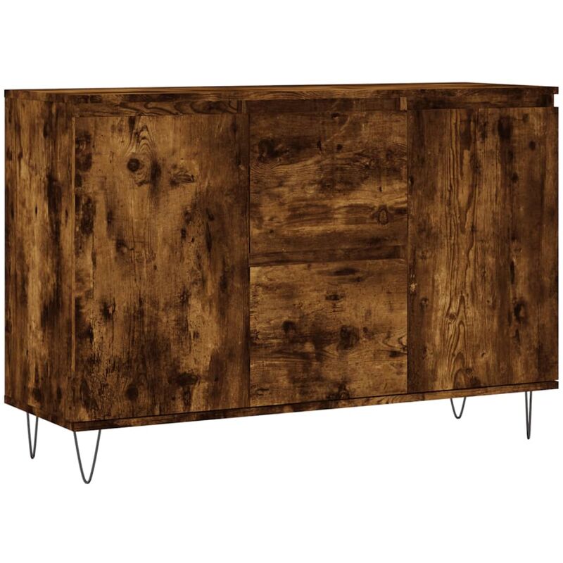 Credenza bassa,Armadietto,Mobile da Cucina Rovere Fumo 104x35x70